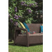 Софа садова пластикова Keter Corfu love seat max, коричнева Софа садова пластикова Keter Corfu love seat max, коричнева