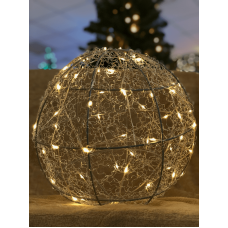 Куля декоративна срібна, 25 см, 30 led "Luca Lighting"