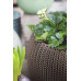 Підвісний горщик з кашпо для квітів Keter 9,4 л. Cozies M, коричневий