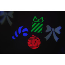 LED проектор "Новорічні декорації", проекція "Новорічний мікс", різнокольоровий 8108