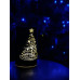Світильник декоративний скляний Luca Lighting, led 15, 9*15 см, червоний, ялинка, 3 А
