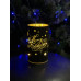 Світильник декоративний скляний "Luca Lighting", led 15, 9*15 см, чорний, сніжинки, 3АА