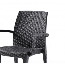 Стілець садовий пластиковий BICA Verona armchair, графіт