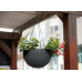 Горщик для рослин Keter Rattan hanging sphere з ланцюжками підвісний, антрацит, 8,6 л