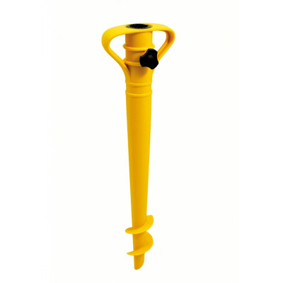 Підставка-гвинт для садової парасолі Adriatic пластикова жовта, 43 см
