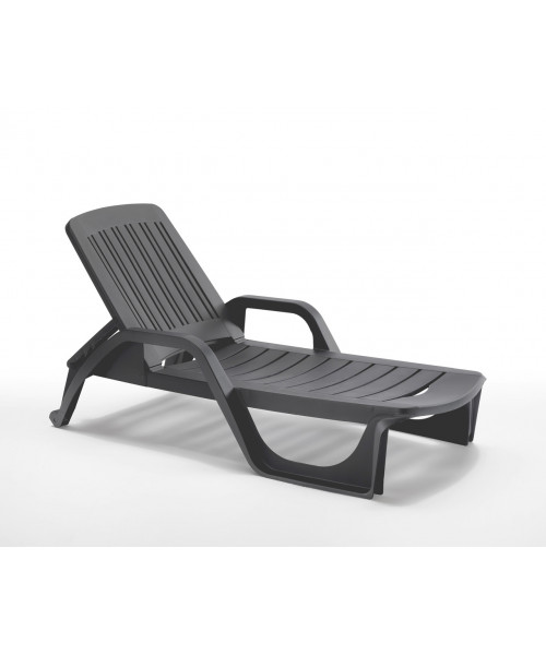 Шезлонг пластиковий BICA Zanzibar, графіт