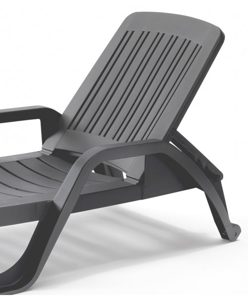 Шезлонг пластиковий BICA Zanzibar, графіт