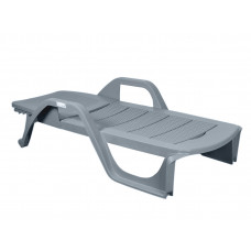 Шезлонг пластиковий BICA Nilo, світло-сірий