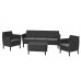 Комплект садових меблів Keter Salemo 3 seater set, графіт