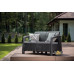 Диван пластиковий садовий Keter Corfu II Love seat, графіт