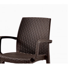 Стілець садовий пластиковий BICA Verona armchair, коричневий