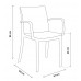 Стілець садовий пластиковий BICA Verona armchair, коричневий