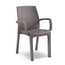 Стілець садовий пластиковий BICA Verona armchair, коричневий