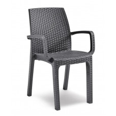 Стілець садовий пластиковий BICA Verona armchair, графіт