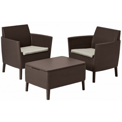 Комплект садових меблів Keter Salemo balcony set, коричневий