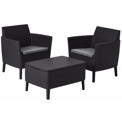 Комплект садових меблів Keter Salemo balcony set, графіт