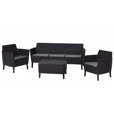Комплект садових меблів Keter Salemo 3 seater set, графіт