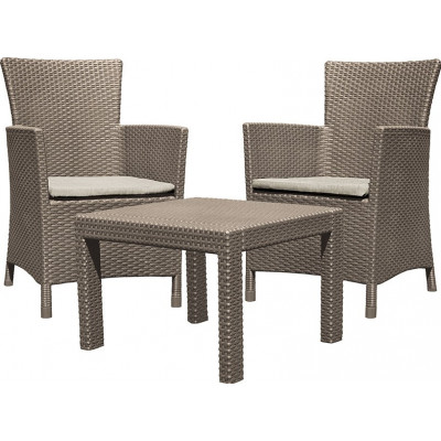 Комплект садових меблів Keter Rosario balcony set, капучіно - пісок