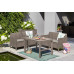 Стіл для саду пластиковий Keter Lyon rattan table, бежевий