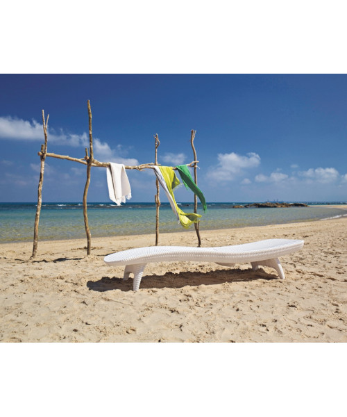 Шезлонг пластиковий Keter Pacific, білий Шезлонг пластиковий Keter Pacific, білий