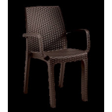Стілець садовий пластиковий BICA Verona armchair, коричневий