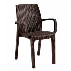 Стілець садовий пластиковий BICA Verona armchair, коричневий
