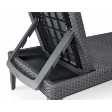 Шезлонг пластиковий Keter Jaipur Sun lounger, сірий