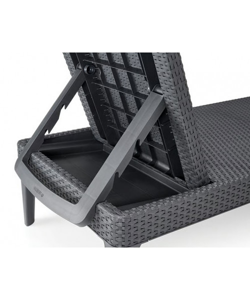 Шезлонг пластиковий Keter Jaipur Sun lounger, сірий