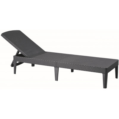 Шезлонг пластиковий Keter Jaipur Sun lounger, сірий