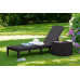 Шезлонг пластиковий Keter Jaipur Sun lounger, віскі коричневий
