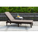 Шезлонг пластиковий Keter Jaipur Sun lounger, віскі коричневий