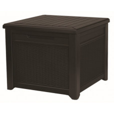 Стіл-скриня PROSPERPLAST CUBE RATTAN 208 л, коричневий