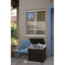 Стіл-скриня PROSPERPLAST CUBE RATTAN 208 л, коричневий