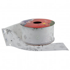 Стрічка декоративна Chomik текстиль, 4 см, біла