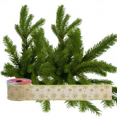 Стрічка декоративна Chomik текстиль, 5 см х 2.7 м, Сніжинка