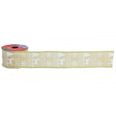 Стрічка декоративна Chomik текстиль, 5 см х 2.7 м, Олень