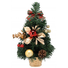 Ялинка штучна Chomik прикрашена, 30 см, червоно-золотистий декор