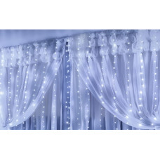 Гірлянда електрична Chomik "Штора", 150 LED, холодний білий, 3x1,5м, USB, з пультом, від мережі