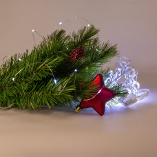 Гірлянда електрична Chomik, 300 LED, холодний білий, 3x3м, USB, з пультом, від мережі