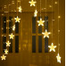 Гірлянда електрична Chomik "Штора зірки" 136 LED, теплий білий, 3м, від мережі Гірлянда електрична Chomik "Штора зірки" 136 LED, теплий білий, 3м, від мережі