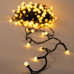 Гірлянда електрична Chomik "Кульки-змійка", 200 LED, 16м, теплий білий, від мережі