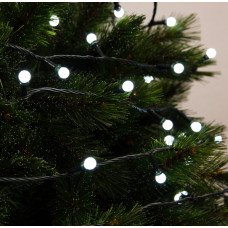 Гірлянда електрична Chomik "Кульки-змійка", 200 LED, 16м, холодний білий, від мережі