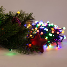 Гірлянда електрична Chomik "Кульки-змійка", 200 LED, 16м, мультиколор, від мережі