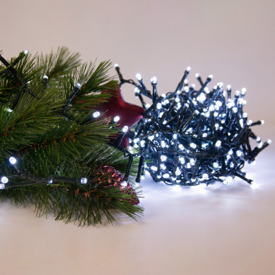 Гірлянда електрична Chomik, 200 LED, 10м, холодний білий, від мережі