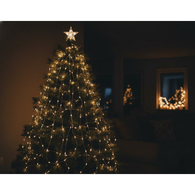 Гірлянда електрична Chomik "Оберемок струн", 200 LED, 10х2м, теплий білий, від мережі