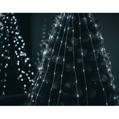 Гірлянда електрична Chomik "Оберемок струн", 200 LED, 10х2м, холодний білий, від мережі