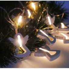Гірлянда електрична Chomik, янгол, 10 LED, теплий білий, батарейки