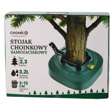 Підставка для ялинки самоблокувальна Chomik, Ø стовбура 3-13 см, пластик, форма прямокутна