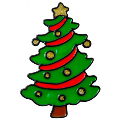 Наклейка новорічна Chomik 18x25см, Ялинка