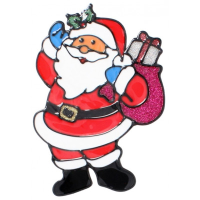 Наклейка новорічна Chomik 18x25см, Санта з мішком